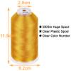 New brothread - Single Huge Spool 5000M Each Polyester Embroidery Machine Thread 40WT for Commercial and Domestic Machines - Deep Gold view 2