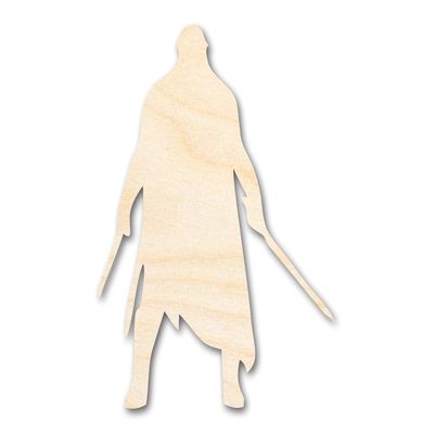 Unfinished Wood Warrior Shape Craft up to 46" 10" / 1/8"