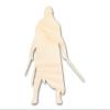 Unfinished Wood Warrior Shape Craft up to 46" 10" / 1/8" view 1