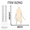Unfinished Wood Warrior Shape Craft up to 46" 10" / 1/8" view 2