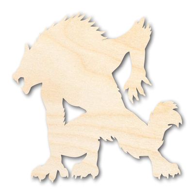 Unfinished Wood Werewolf Shape Craft up to 46" 10" / 1/4"