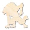 Unfinished Wood Werewolf Shape Craft up to 46" 10" / 1/4" view 1