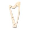 Unfinished Wood Harp with Holes Shape Craft up to 46" 10" / 1/4" view 1