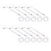 FOMIYES 10pcs Stainless Steel Model Railway Led Lamp Posts for Scale Train Scenery Realistic Street Lights for Layouts and Dioramas Complete Wires and Bright Light view 1