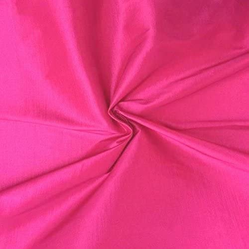 Valentina Textile inc Stretch Taffeta Fabric 60" Inch Wide- for Weddings, Decor, Gowns, Sheets, Costumes, Dresses(10 Yard, Fushia)