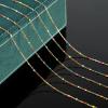 UMAOKANG 33 Feet/10 Meters Colorful Beaded Stainless Steel Jewelry Chains Gold Plated Cable Link Chain for Jewelry Making with 10 Lobster Clasps and 30 Jump Rings view 3