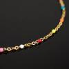UMAOKANG 33 Feet/10 Meters Colorful Beaded Stainless Steel Jewelry Chains Gold Plated Cable Link Chain for Jewelry Making with 10 Lobster Clasps and 30 Jump Rings view 4