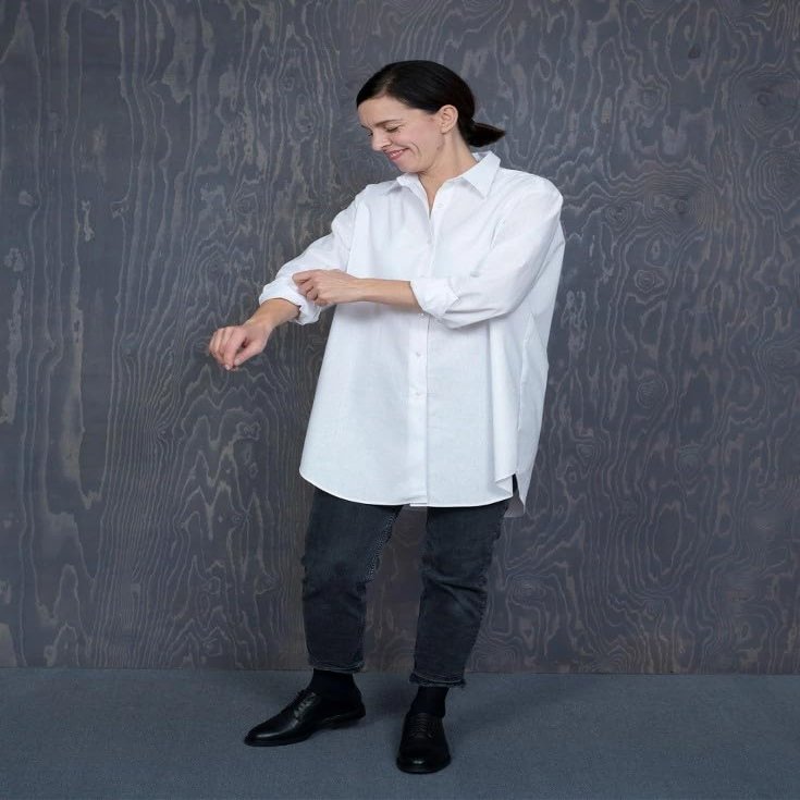 The Assembly Line Sewing Pattern Oversized Shirt Tops, Shirts XS-L