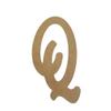 14" Wooden Novelty Letter Q Unfinished, Marvelous Script Font, Craft Cutout on 1-8" MDF view 1