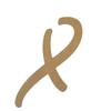 16" Wooden Novelty Letter X Unfinished, Marvelous Script Font, Craft Cutout on 1-4" MDF view 1