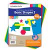 Basic Shapes 2: Hearts, Stars, Hexagons, Rectangles, 696 Pieces US Made Card Stock Punch Out Geometric Shapes in 3 Sizes and 4 Primary Colors for Math, Pattern Play and DIY Crafting view 1