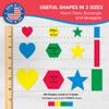 Basic Shapes 2: Hearts, Stars, Hexagons, Rectangles, 696 Pieces US Made Card Stock Punch Out Geometric Shapes in 3 Sizes and 4 Primary Colors for Math, Pattern Play and DIY Crafting view 3