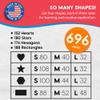 Basic Shapes 2: Hearts, Stars, Hexagons, Rectangles, 696 Pieces US Made Card Stock Punch Out Geometric Shapes in 3 Sizes and 4 Primary Colors for Math, Pattern Play and DIY Crafting view 4