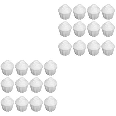 Christmas 24pcs Foam Cupcake Polystyrene Foam Cake Model Modelling Mould for Crafts Floral Arranging Wedding Christmas Party Decoration Suit