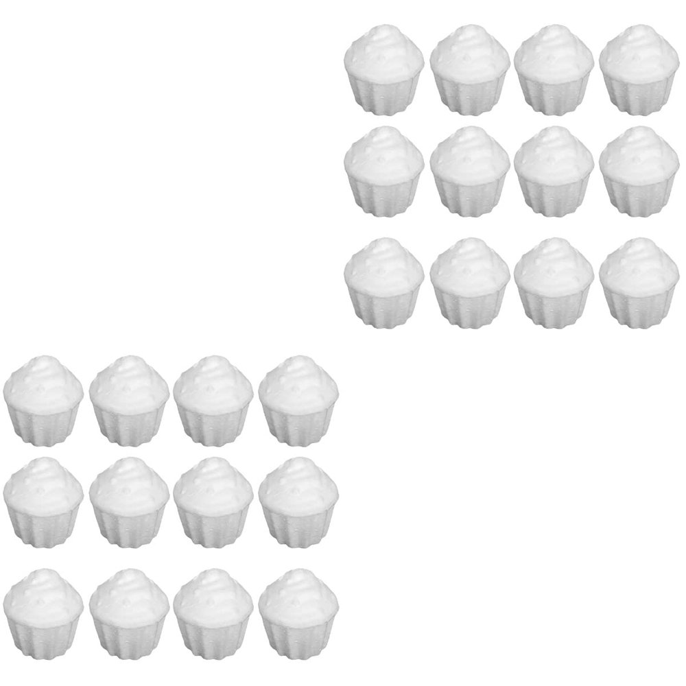 Christmas 24pcs Foam Cupcake Polystyrene Foam Cake Model Modelling Mould for Crafts Floral Arranging Wedding Christmas Party Decoration Suit