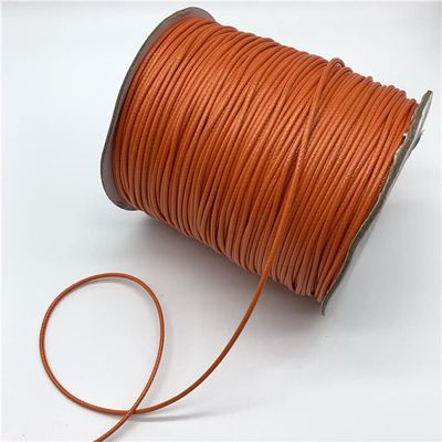 HZLXF1 0.5mm 0.8mm 1mm 1.5mm 2mm Orange Waxed Cotton Cord Waxed Thread Cord String Strap Necklace Rope Suitable for Jewelry Making (Color : 1, Size : 0.8mm 10yards)