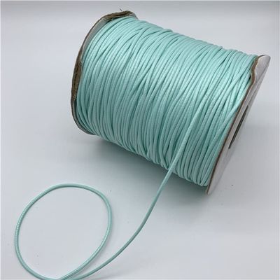 HZLXF1 0.5mm 0.8mm 1mm 1.5mm 2mm Cyan Waxed Cotton Cord Waxed Thread Cord String Strap Necklace Rope Suitable for Jewelry Making (Color : 1, Size : 1mm 10yards)