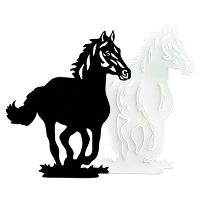 Horse Resin Silicone Mold, Run to The Right Epoxy Casting Mold for Wall Hanging Decoration, Shape Door Home Office Wall Pendant, DIY Handmade Art Gift