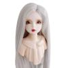 Pssopp Doll Wig, Soft and Comfortable High Temperature Silk Naturally Doll Hair Toy Head Wig Hair for Kids Adult (Silver Gray) view 1