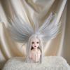 Pssopp Doll Wig, Soft and Comfortable High Temperature Silk Naturally Doll Hair Toy Head Wig Hair for Kids Adult (Silver Gray) view 4