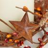 Artificial Sunset Orange Mixed Berry and Rusty Star Candle Rings Pack of 4 Fall Berry Farmhouse Home Decor for Centerpiece Decorations and Napkin Rings (Size: 6" diam) view 2