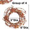 Artificial Sunset Orange Mixed Berry and Rusty Star Candle Rings Pack of 4 Fall Berry Farmhouse Home Decor for Centerpiece Decorations and Napkin Rings (Size: 6" diam) view 3