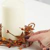 Artificial Sunset Orange Mixed Berry and Rusty Star Candle Rings Pack of 4 Fall Berry Farmhouse Home Decor for Centerpiece Decorations and Napkin Rings (Size: 6" diam) view 4
