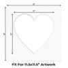 16x16 Mat Bevel Cut for 12x12 Photos - Precut Oyster Shell White Heart Shaped Photo Mat Board Opening - Acid Free Matte to Protect Your Pictures - Bevel Cut for Family Photos, Pack of 1 Matboard view 2