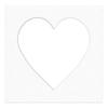 16x16 Mat Bevel Cut for 12x12 Photos - Precut Oyster Shell White Heart Shaped Photo Mat Board Opening - Acid Free Matte to Protect Your Pictures - Bevel Cut for Family Photos, Pack of 1 Matboard view 3