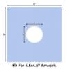16x16 Mat Bevel Cut for 5x5 Photos - Precut Baby Blue Circle Shaped Photo Mat Board Opening - Acid Free Matte to Protect Your Pictures - Bevel Cut for Family Photos, Pack of 25 Matboards view 2