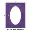 8x10 Mat Bevel Cut for 5x8 Photos - Precut Purple Crocus Suede Oval Shaped Photo Mat Board Opening - Acid Free Matte to Protect Your Pictures - Bevel Cut for Family Photos, Pack of 1 Matboard view 2