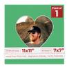 11x11 Mat Bevel Cut for 7x7 Photos - Precut Bright Green Heart Shaped Photo Mat Board Opening - Acid Free Matte to Protect Your Pictures - Bevel Cut for Family Photos, Pack of 1 Matboard view 1