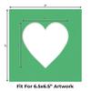 11x11 Mat Bevel Cut for 7x7 Photos - Precut Bright Green Heart Shaped Photo Mat Board Opening - Acid Free Matte to Protect Your Pictures - Bevel Cut for Family Photos, Pack of 1 Matboard view 2