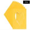 13x13 Mat Bevel Cut for 9x9 Photos - Precut Bright Yellow Heart Shaped Photo Mat Board Opening - Acid Free Matte to Protect Your Pictures - Bevel Cut for Family Photos, Pack of 25 Matboards view 3
