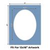 16x20 Mat Bevel Cut for 12x16 Photos - Precut Brittany Blue Oval Shaped Photo Mat Board Opening - Acid Free Matte to Protect Your Pictures - Bevel Cut for Family Photos, Pack of 10 Matboards view 2
