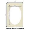 24x36 Mat Bevel Cut for 20x30 Photos - Precut Fresh Linen Canvas Oval Shaped Photo Mat Board Opening - Acid Free Matte to Protect Your Pictures - Bevel Cut for Family Photos, Pack of 1 Matboard view 2