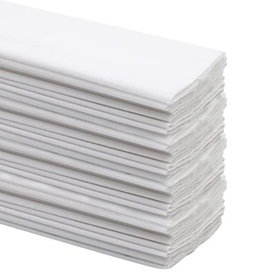50PCS Premium Crepe Paper Party Streamers 21 Assorted Colors Large 20" x 3.2Ft. Per Sheet for DIY Crepe Paper Flowers Crafts Gift Wrapping Box Birthday Wedding Party Drop Decor Supply (White)