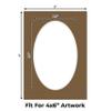 5x7 Mat Bevel Cut for 4x6 Photos - Precut Aged Oak Brown Oval Shaped Photo Mat Board Opening - Acid Free Matte to Protect Your Pictures - Bevel Cut for Family Photos, Pack of 1 Matboard view 2