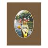 5x7 Mat Bevel Cut for 4x6 Photos - Precut Aged Oak Brown Oval Shaped Photo Mat Board Opening - Acid Free Matte to Protect Your Pictures - Bevel Cut for Family Photos, Pack of 1 Matboard view 4