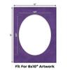 10x13 Mat Bevel Cut for 8x10 Photos - Precut Purple Crocus Suede Oval Shaped Photo Mat Board Opening - Acid Free Matte to Protect Your Pictures - Bevel Cut for Family Photos, Pack of 1 Matboard view 2