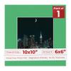 10x10 Mat Bevel Cut for 6x6 Photos - Precut Bright Green Square Shaped Photo Mat Board Opening - Acid Free Matte to Protect Your Pictures - Bevel Cut for Family Photos, Pack of 1 Matboard view 1