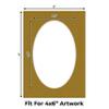 Poster Palooza 5x7 Mat Bevel Cut for 4x6 Photos - Precut Metallic Gold Oval Shaped Photo Mat Board Opening - Acid Free Matte to Protect Your Pictures - Bevel Cut for Family Photos, Pack of 1 Matboard view 2