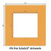 10x10 Mat Bevel Cut for 6x6 Photos - Precut Golden Orange Square Shaped Photo Mat Board Opening - Acid Free Matte to Protect Your Pictures - Bevel Cut for Family Photos, Pack of 1 Matboard view 2