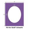 16x20 Mat Bevel Cut for 12x15 Photos - Precut Dark Purple Oval Shaped Photo Mat Board Opening - Acid Free Matte to Protect Your Pictures - Bevel Cut for Family Photos, Pack of 25 Matboards view 2