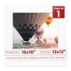 16x16 Mat Bevel Cut for 12x12 Photos - Precut Oyster Shell White Square Shaped Photo Mat Board Opening - Acid Free Matte to Protect Your Pictures - Bevel Cut for Family Photos, Pack of 1 Matboard view 1