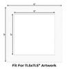 16x16 Mat Bevel Cut for 12x12 Photos - Precut Oyster Shell White Square Shaped Photo Mat Board Opening - Acid Free Matte to Protect Your Pictures - Bevel Cut for Family Photos, Pack of 1 Matboard view 2