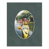 16x24 Mat Bevel Cut for 13x19 Photos - Precut Dark Grey Suede Oval Shaped Photo Mat Board Opening - Acid Free Matte to Protect Your Pictures - Bevel Cut for Family Photos, Pack of 1 Matboard view 4