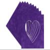 6x6 Mat Bevel Cut for 3x3 Photos - Precut Purple Crocus Suede Heart Shaped Photo Mat Board Opening - Acid Free Matte to Protect Your Pictures - Bevel Cut for Family Photos, Pack of 10 Matboards view 1
