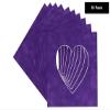 6x6 Mat Bevel Cut for 3x3 Photos - Precut Purple Crocus Suede Heart Shaped Photo Mat Board Opening - Acid Free Matte to Protect Your Pictures - Bevel Cut for Family Photos, Pack of 10 Matboards view 3