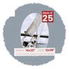 16x20 Mat Bevel Cut for 12x18 Photos - Precut Mid Grey Oval Shaped Photo Mat Board Opening - Acid Free Matte to Protect Your Pictures - Bevel Cut for Family Photos, Pack of 25 Matboards view 1